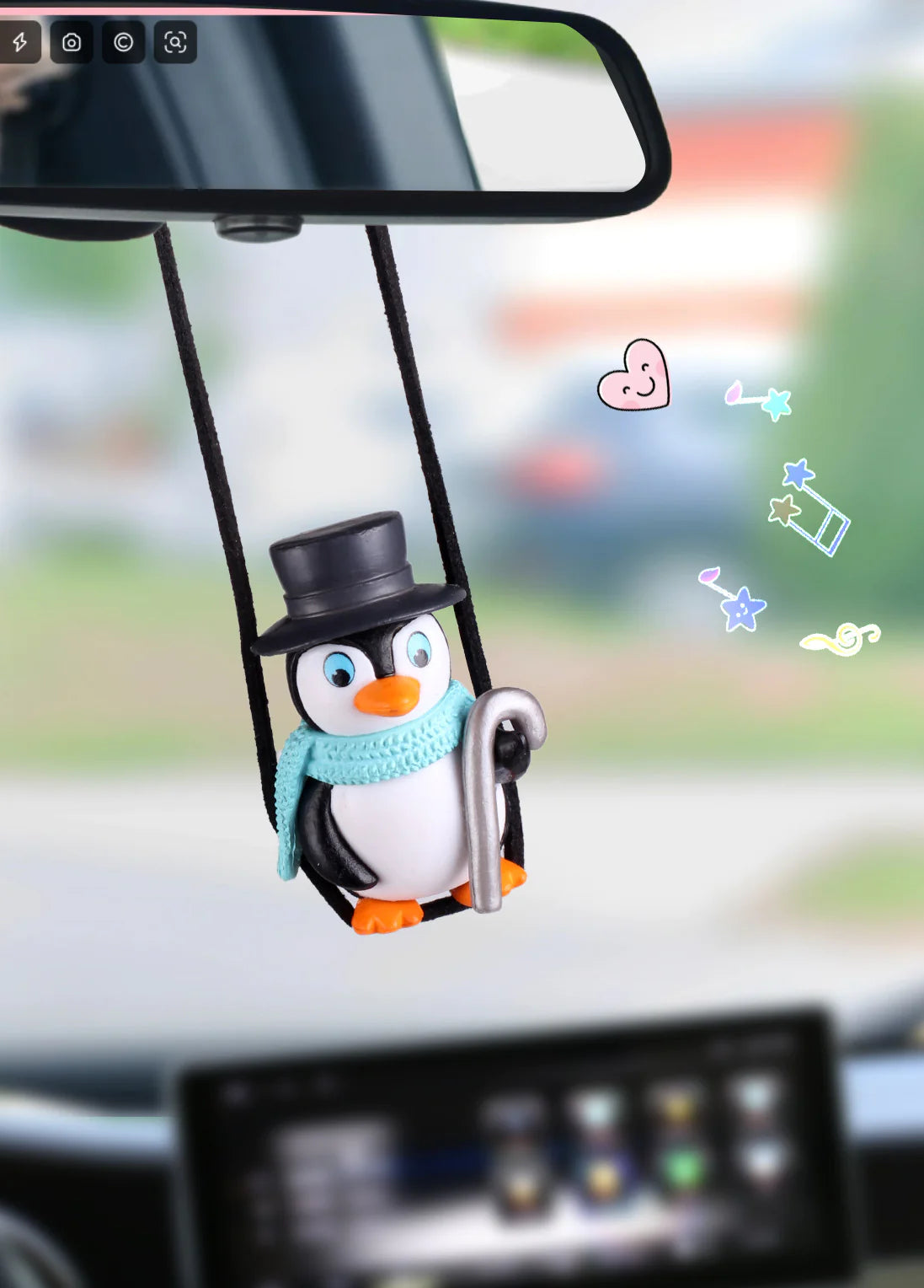 Swinging Penguin Charm