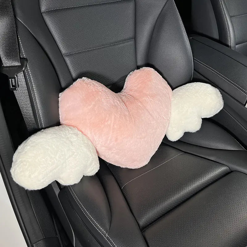 Soft Heart Headrest Pillow