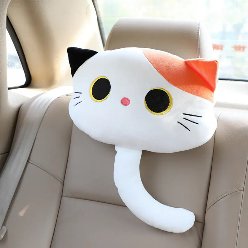 Cat Plush Headrest Pillow