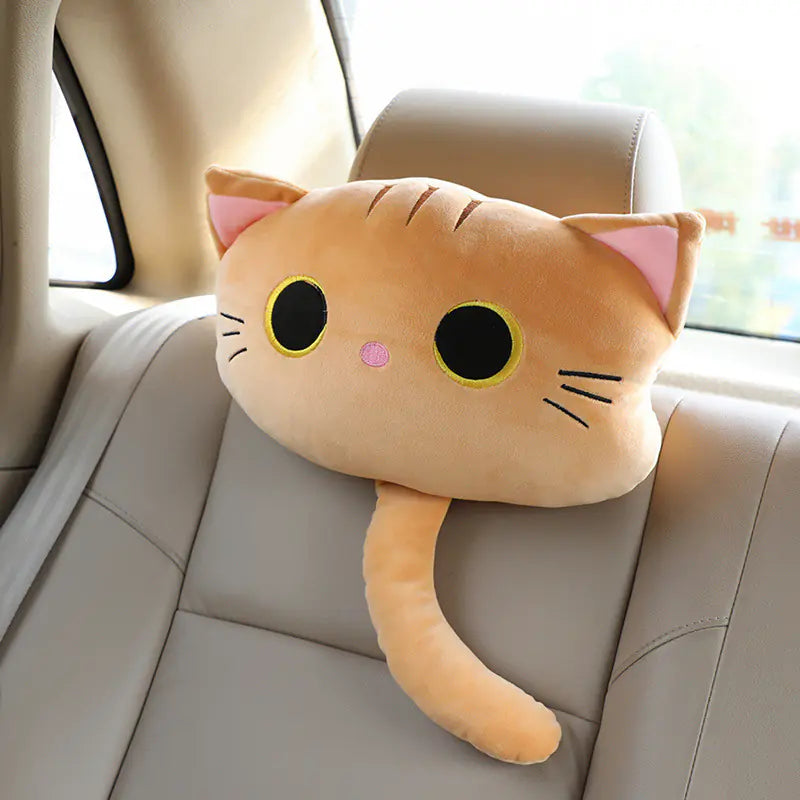 Cat Plush Headrest Pillow