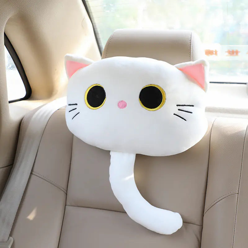 Cat Plush Headrest Pillow