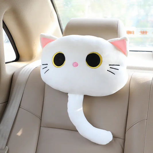 Cat Plush Headrest Pillow